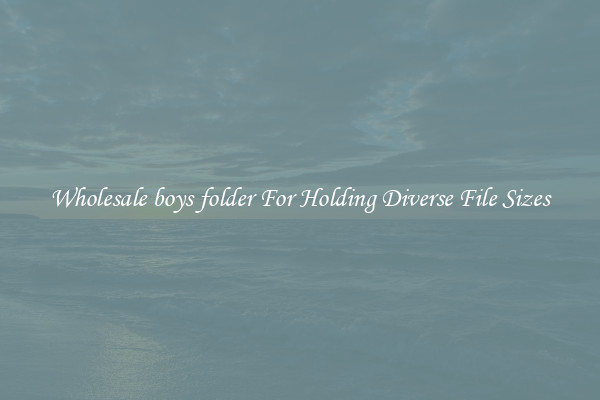 Wholesale boys folder For Holding Diverse File Sizes