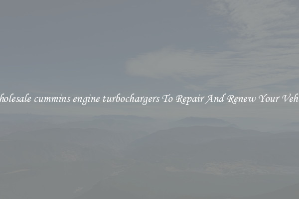 Wholesale cummins engine turbochargers To Repair And Renew Your Vehicle