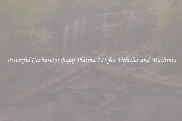 Powerful Carburetor Bajaj Platina 125 for Vehicles and Machines