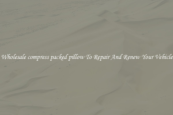 Wholesale compress packed pillow To Repair And Renew Your Vehicle