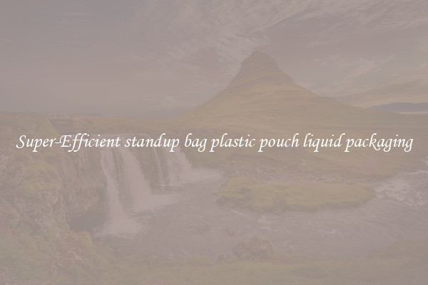 Super-Efficient standup bag plastic pouch liquid packaging