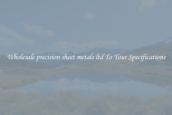 Wholesale precision sheet metals ltd To Your Specifications