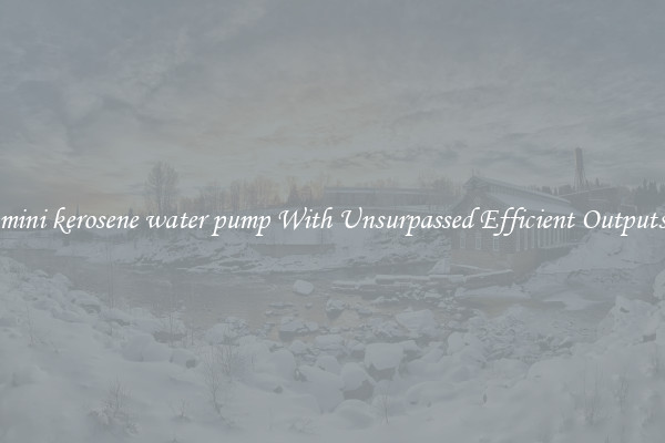 mini kerosene water pump With Unsurpassed Efficient Outputs