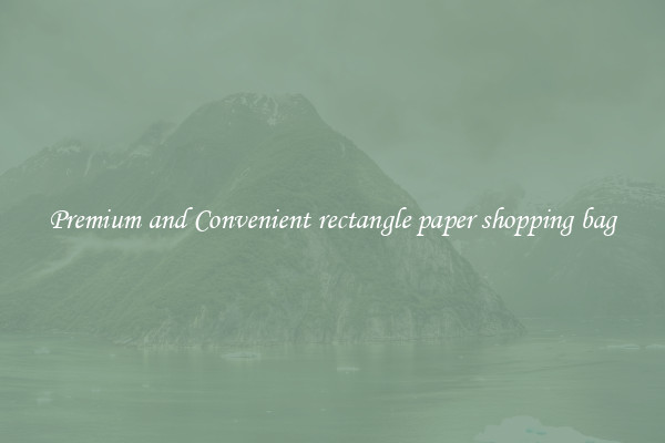 Premium and Convenient rectangle paper shopping bag