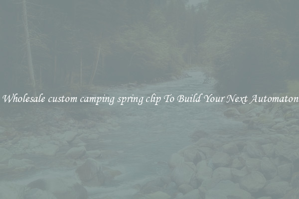 Wholesale custom camping spring clip To Build Your Next Automaton