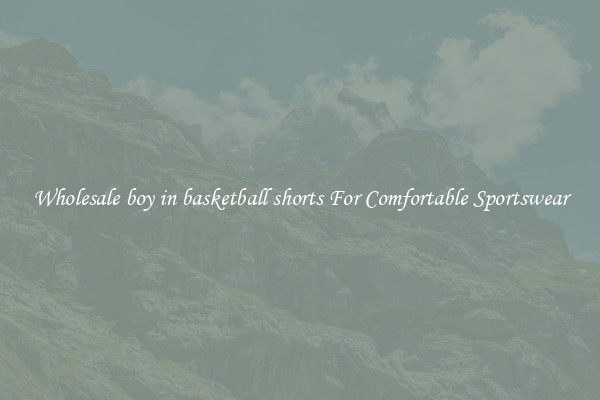 Wholesale boy in basketball shorts For Comfortable Sportswear