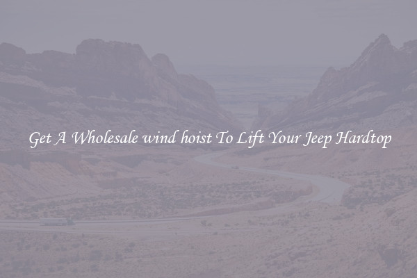 Get A Wholesale wind hoist To Lift Your Jeep Hardtop