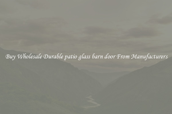 Buy Wholesale Durable patio glass barn door From Manufacturers