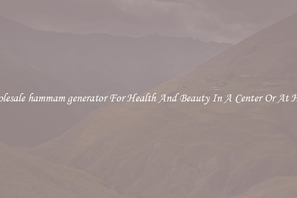 Wholesale hammam generator For Health And Beauty In A Center Or At Home